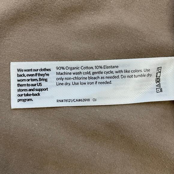 Eileen Fisher Organic Cotton Open Front Cardigan XL Taupe Lightweight Pockets - Picture 6 of 8